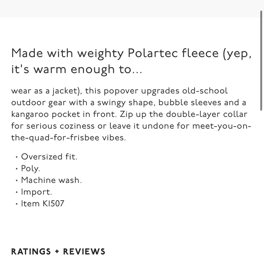 Madewell polartec Fleece Popover Jacket - Picture 8 of 8